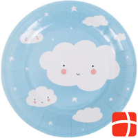 A Little Lovely Company Paper plate cloud PTPLCL06 12 pieces ø 227 mm