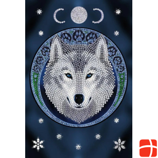 Craft Buddy Lunar Wolf, Crystal Art Notebook ANNE STOKES