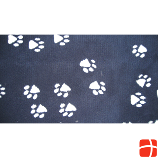 Dry Bed Puppy blanket, blue with white paws with antislip