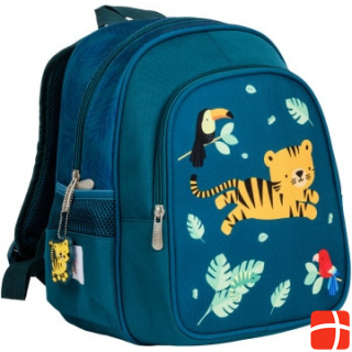 A Little Lovely Company Backpack with iso compartment Tiger BPJTGR41 petrol 27x32x19cm
