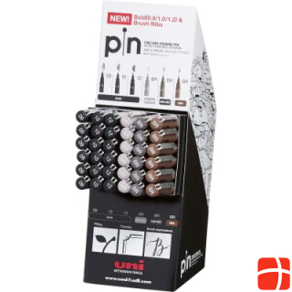 Uni Posca UNI-BALL Fineliner Pin PIN200(S) 72 шт. 0,9/1/1,2 мм, кисть