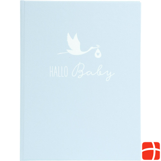 Babytagebuch Storch Hallo Baby Blau