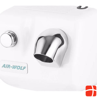 Air wolf Wall-mounted hair dryer, with push button, white.