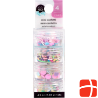 American Crafts Glitter set mini confetti 4 pieces, Multicolor