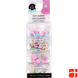 American Crafts Glitter set mini confetti 4 pieces, Multicolor