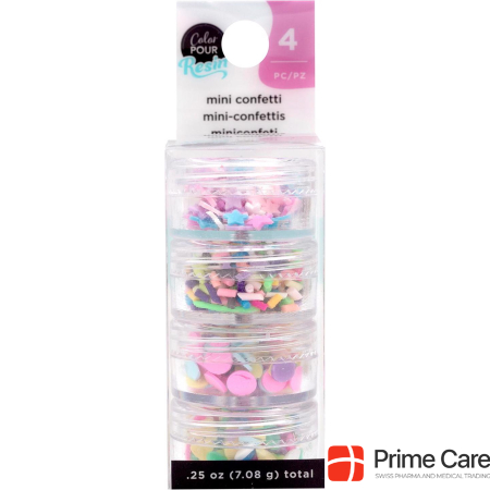 Набор мини-конфетти с блестками American Crafts 4 штуки, разноцветные