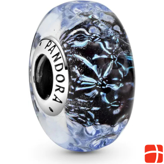 Pandora Charm Murano Glass Wavy Dark Blue Ocean