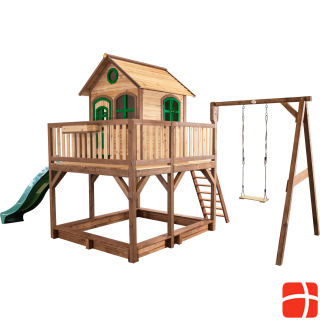 Axi Liam playhouse with single swing Brown / Green - Green slide