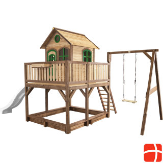 Axi Liam playhouse with single swing Brown / Green - White slide
