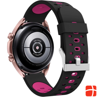 Чехол-дисконт Galaxy Watch 3 41мм - спортивный браслет двухцветный розовый