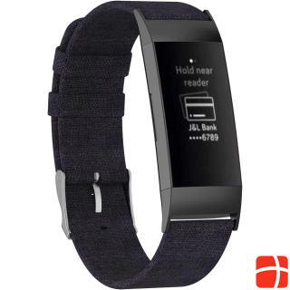 Cover-Discount Fitbit Charge - Canvas bracelet black