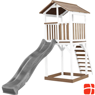 Axi Beach Tower Play Tower Brown / White - Gray Slide