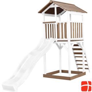 Axi Beach Tower Play Tower Brown / White - White Slide