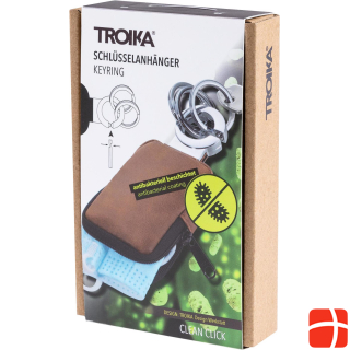 Troika Clean Click key ring 55 x 20 x 125 mm, brown