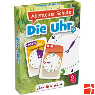 ASS Altenburg 22572890 - Adventure school - Die Uhr, Card game 2+ players, ages 5+ (DE edition)