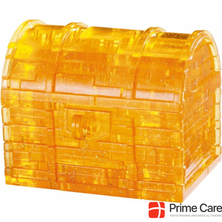 HCM Kinzel HCM03007 - Crystal Puzzle: 3D Treasure chest - 52 Pieces (DE, EN), from 14 years