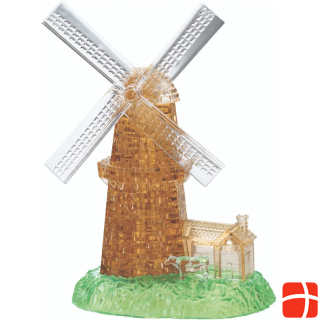 HCM Kinzel HCM59169 - Crystal Puzzle: 3D Windmühle - Groß, 64 Teile (DE, EN), ab 14 Jahren