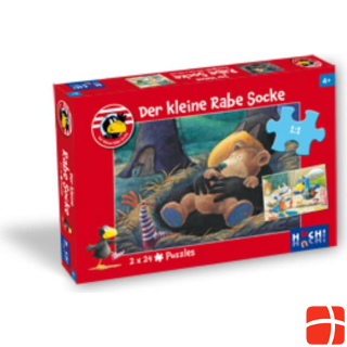 881984 - Der kleine Rabe Socke - 2x Puzzle, je 24 Teile (DE-Ausgabe)