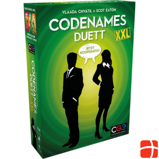 Чешские игры, издание CGED0047 - Codenames Duett XXL - карточная игра / викторина, 2 игрока, от 11 лет (издание DE)