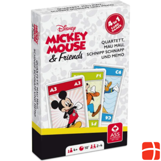 ASS Altenburg 22501530 Disney Mickey & Friends: Quartet 4 in 1, для 2-4 игроков, от 4 лет