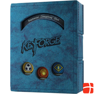 Gamegenic GGS20005 - KeyForge Deck Book Blue, Aufbewahrung für bis zu 3 gesleevte KeyForge-Decks