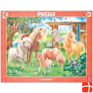 ASS Altenburg 22522002-PO - Pony meadow - Frame puzzle, from 3 years
