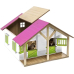 Kids Globe Farming Horse stable Pink with 2 boxes and storage