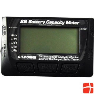 G.T. Power Akkutester 8S Battery Capacity Meter mit Servotester