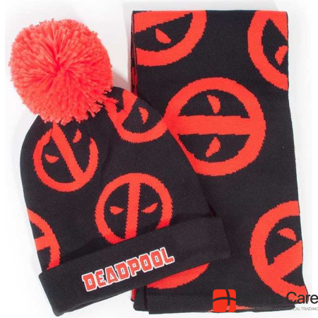 Deadpool Symbol Beanie & Scarf Gift Set