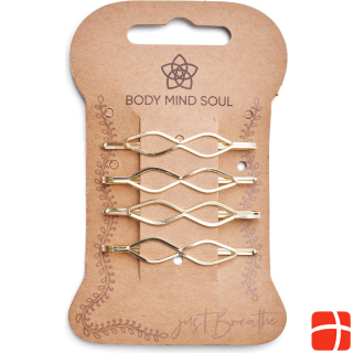 Body Mind Soul Hairpin Yoga wavy 5.5 cm 4 pieces, gold
