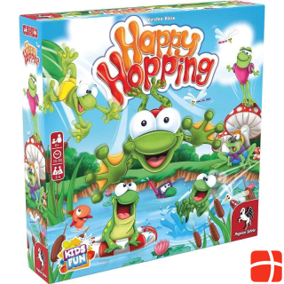 Pegasus 65503G - Happy Hopping, children's game, for 2-4 players, ages 6+ (EN, DE edition)