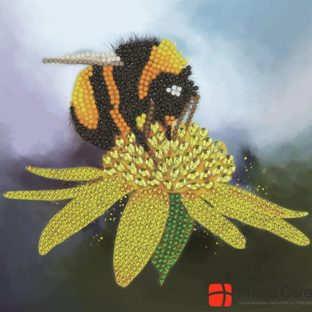Craft Buddy Bumblebee, 18x18cm Crystal Art Card