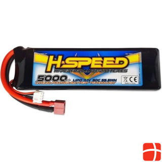 H-Speed 5000MAH 11.1V 30C LIPO 155x26x45mm drive battery with T-connector / XH