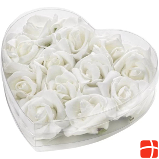 Hobby Fun Scatter decoration roses 12 pieces, White