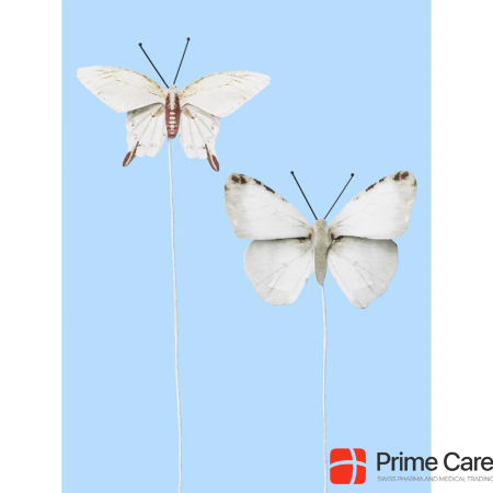 Hobby Fun Scatter decoration butterfly white, 2 pieces