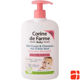 Corine de Farme Экстрамягкий моющий гель для тела и волос с увлажняющим экстрактом цветков миндаля