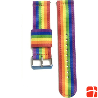 Cover-Discount Galaxy Watch 4 - nylon strap striped rainbow
