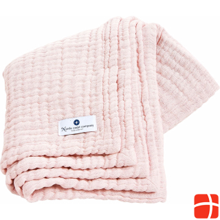 nordic coast company 4 in 1 Baby Muslin Blanket Pink