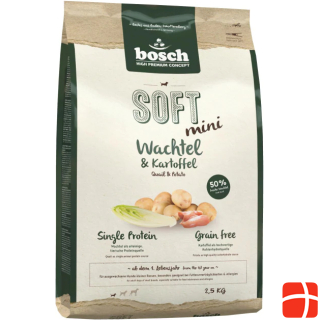 Bosch Petfood Soft Adult Mini, Quail & Potato, 2.5 kg