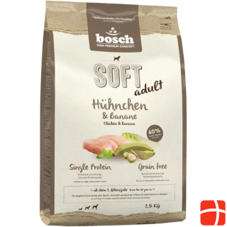 Bosch Petfood Semi-moist food Soft Adult, Chicken & Banana, 2.5 kg