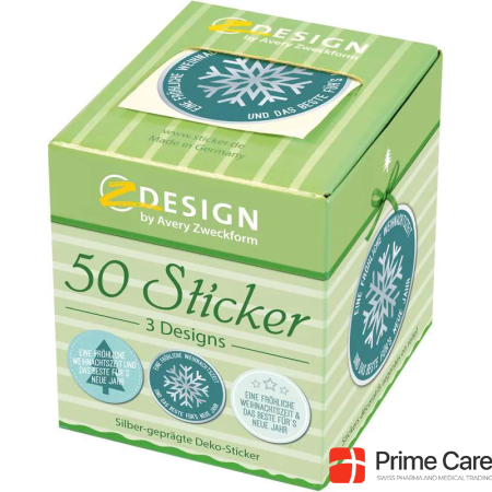 Avery Stickers on roll Merry Christmas 50 pieces Green/Silver