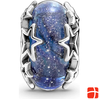 Pandora Blue Galaxy & Stars Murano Charms/Beads
