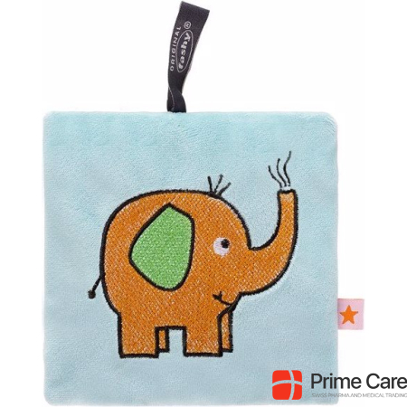 Fashy Heat cushion elephant turquoise with rape seed filling fluffy cover removable / washable