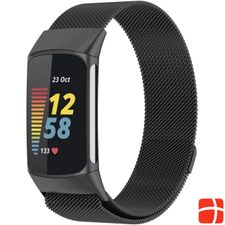Cover-Discount Fitbit Charge 5 - Milanese Stainless Steel Bracelet Black