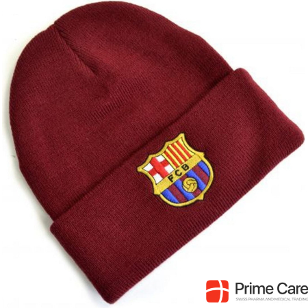 Вязаная кепка с манжетами и гербом ФК Барселона