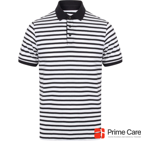 Front Row Stripe Jersey Polo Shirt