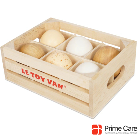 Le Toy Van Farm Eier (6 Stück) für den Kaufladen