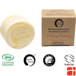 Natura Punto Palm oil free solid organic shampoo, min. 77% cold pressed oils, with argan oil & ylang ylang.