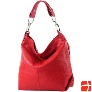 Modamoda De T168 - Leather shoulder/shoulder bag, red