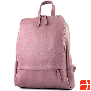Modamoda De T138 -Ladies leather backpack bag, old pink